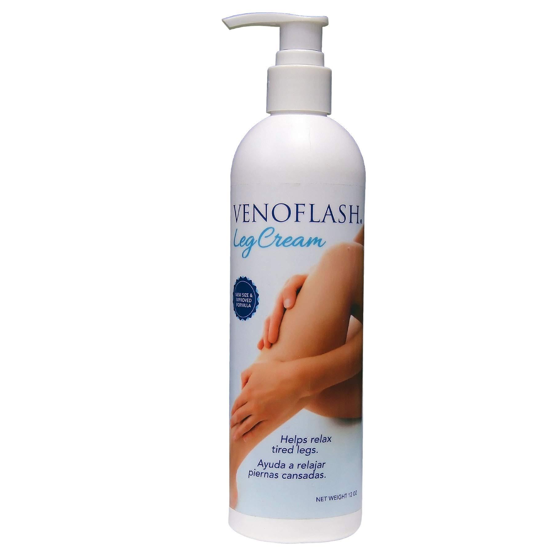 Venoflash Venoflash Leg Cream, Softening Cream, Helps Relax Tired legs, Delicate Scent, Moisturizer, 12 FL Oz, Bottle