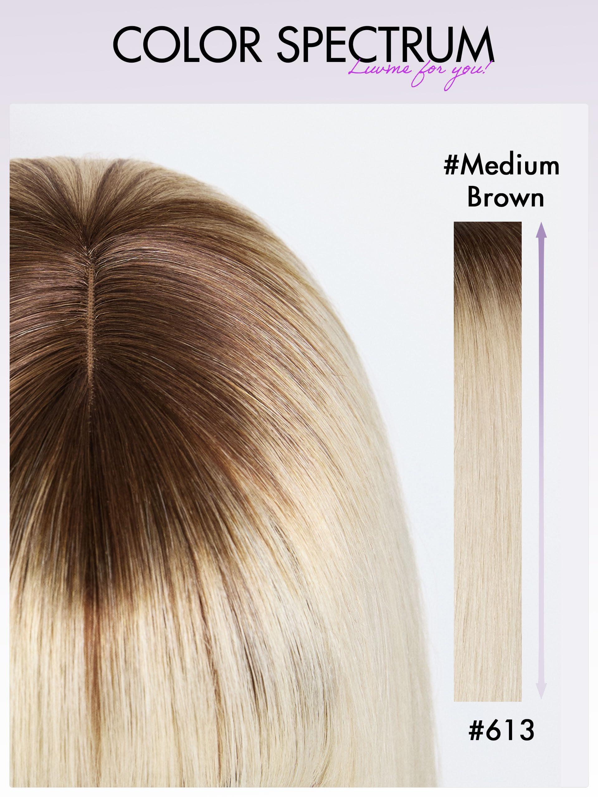 LUVME HAIR LUVME HAIR Ombre Blonde Bob Wig with Bangs Human Hair, Silky Straight Platinum Blonde Human Hair Short Wigs with Dark Roots, Ready to Go Lace Bang Bob Wig 10 Inch