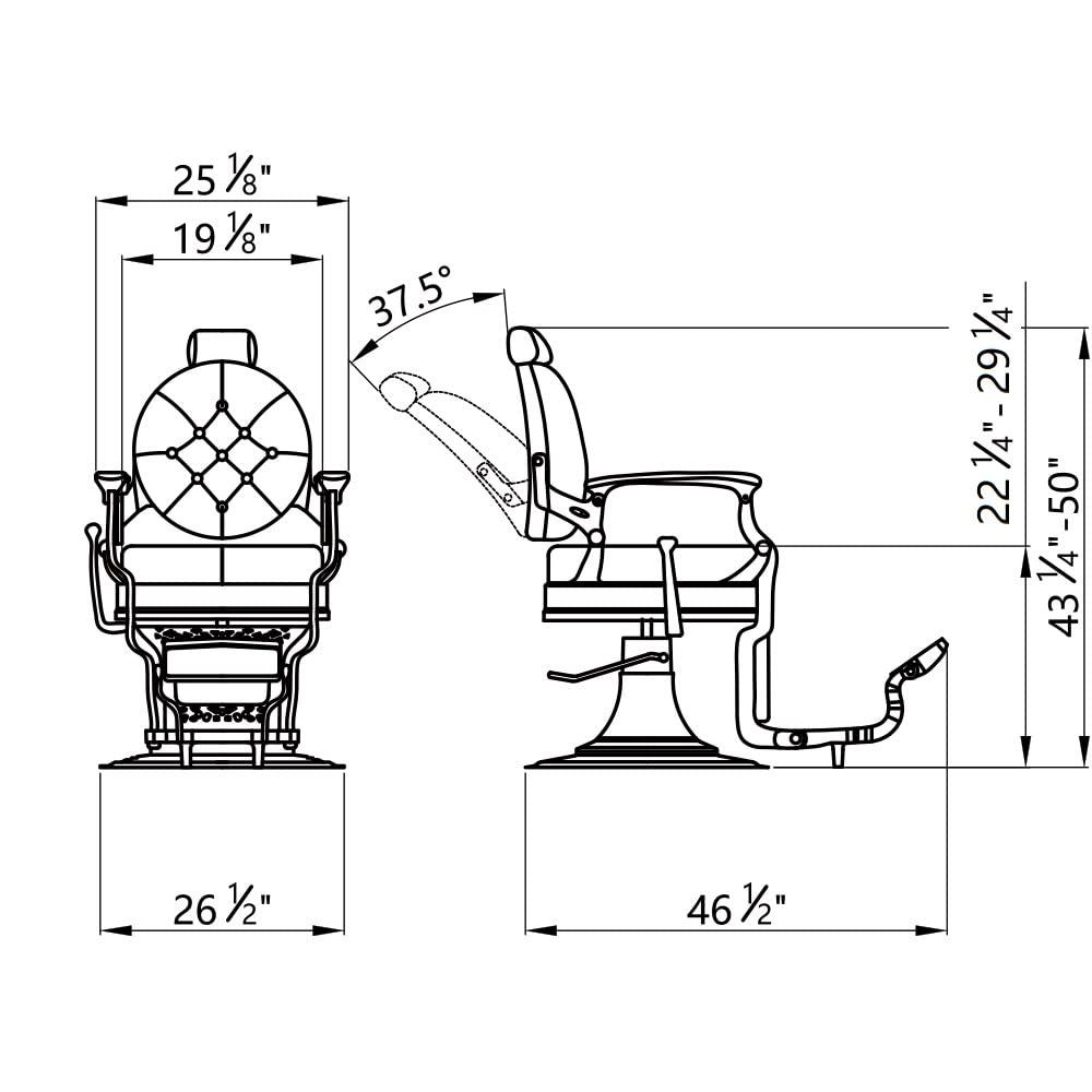 Dir Barber Chair Heavy Duty Barbershop Chairs VANQUISH