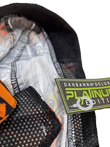 Capsmith Platinum Biker Doo Rag Durag Headwrap Black Orange Yellow Native American Indian Chief Feathers Headdress Sweatband
