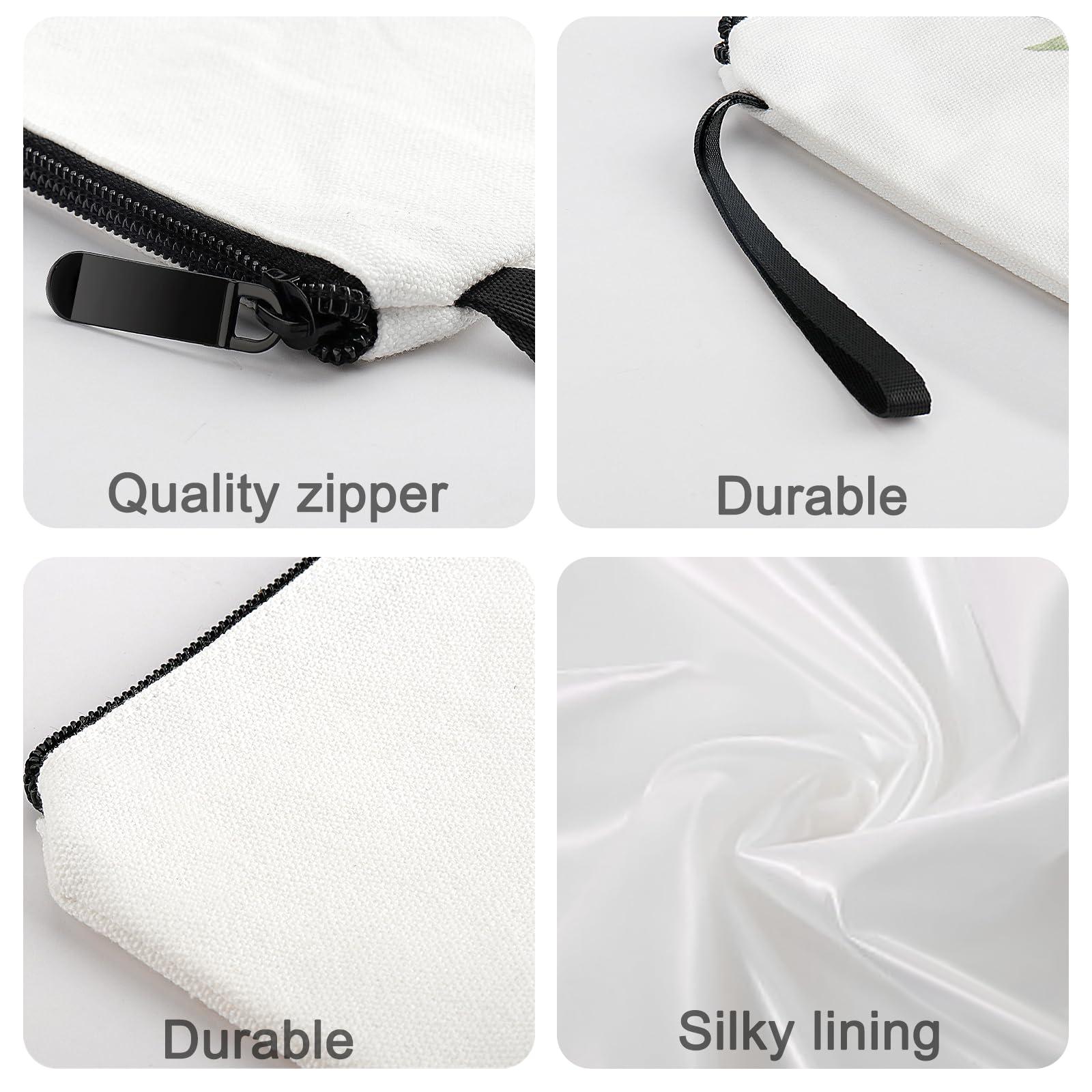 LANJU Initial Letter Bag Letter Makeup Bag for Women Initial Cosmetic Bag A-Z Personalized Makeup Bag Travel Makeup Bag,Initial Cosmetic Bag Gifts (white C)