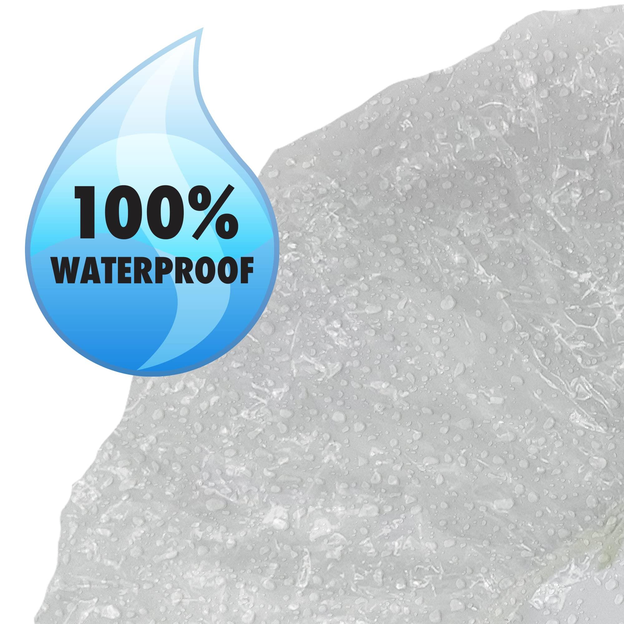 DONNA Donna Disposable Super Jumbo Shower Caps, Deep Conditioning Hair Caps- 10PCS Plastic Hair Caps Shower Caps for Women or Men Elastic Band Waterproof Plastic Bathing Showering All Hair Textures