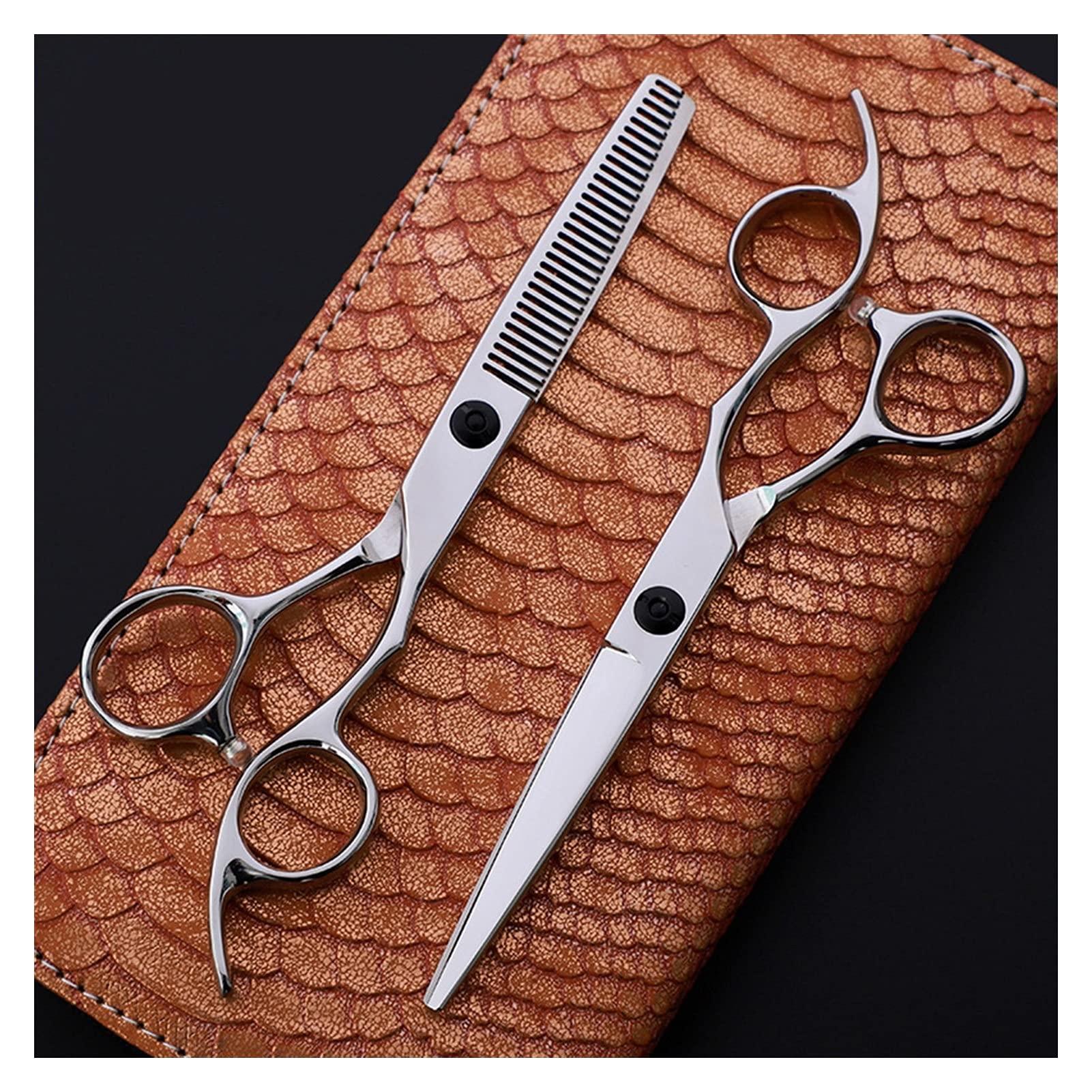 ELUKHT ELUKHT 6.0 inch Hand-Handled Hairdressing Scissors Set,Barber Scissors,Flat Cut,Dental Scissors,Household Haircut Set Hair Cutting Shears