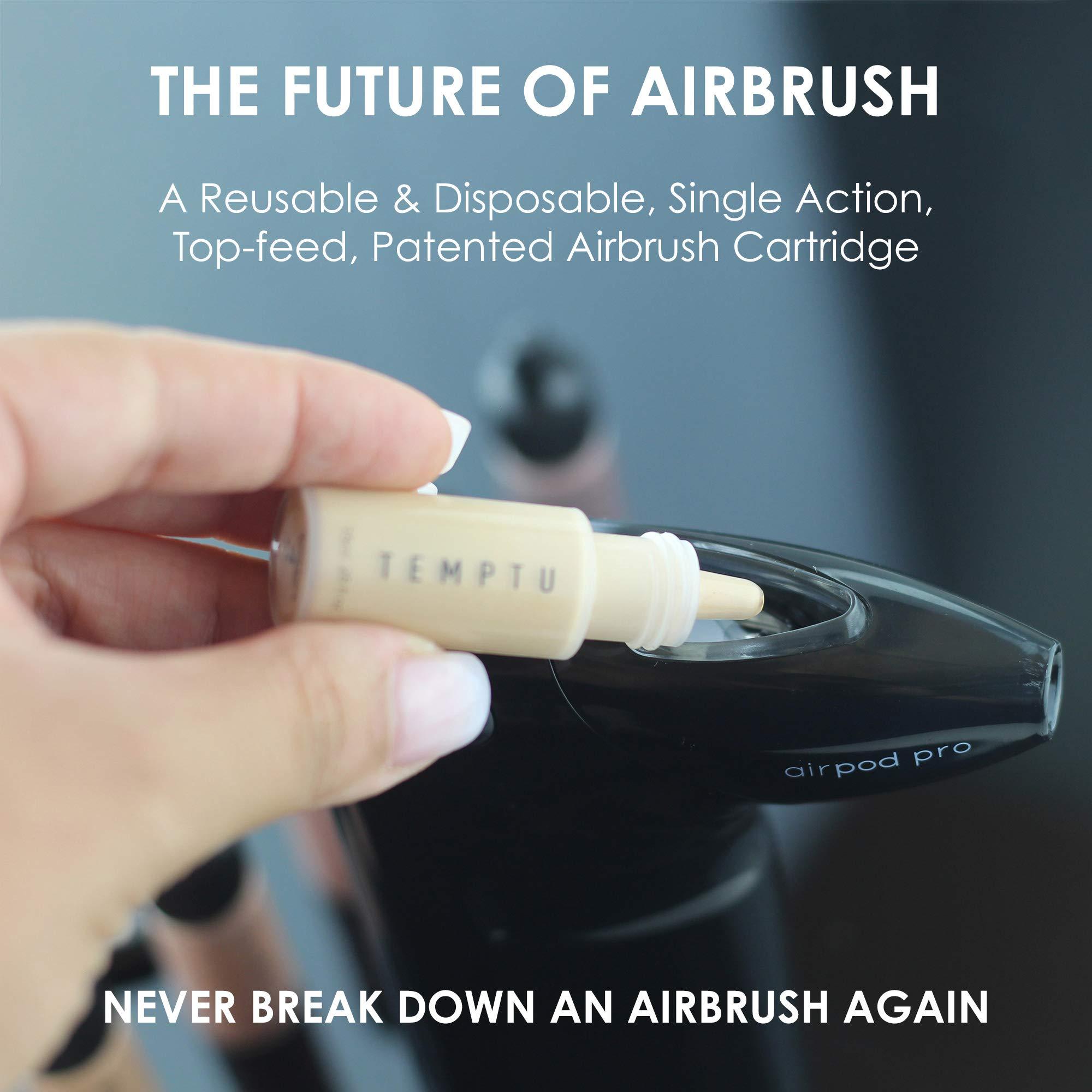 TEMPTU TEMPTU Perfect Canvas Airbrush Foundation Complete Starter Set & Airpod Pro 3-Pack Cartridge Bundle