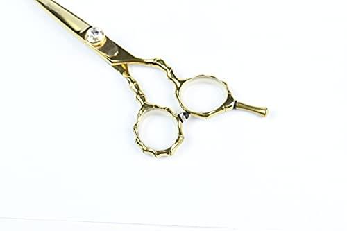 DreamCut Hair Cutting Scissors, 5.5" Professional Razor Edge Titanium Coated (Gold) Hairdressing Shears Hair Barber Scissor Personal/Professional Use 440C Japanese Surgical Stainless by DreamCut