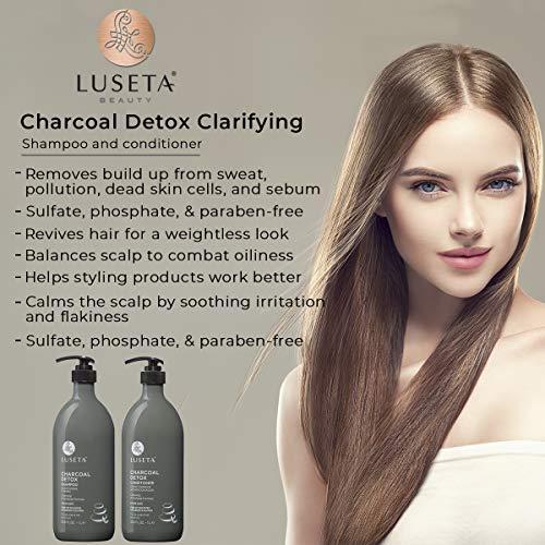L LUSETA Luseta Charcoal Detox Shampoo for Clarifying, Detoxifies and Volumizing 33.8oz