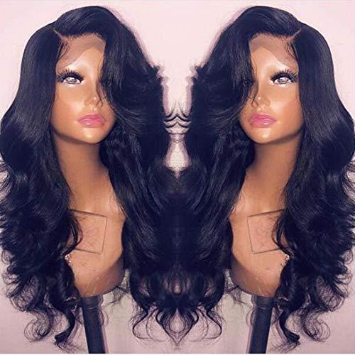 Khayiyyah Hair 130 Density Natural Color Glueless Lace Front wigs human hair with baby Hair Brazilian Body Wave human hair wigs for black Women (20 inch, lace front wig)