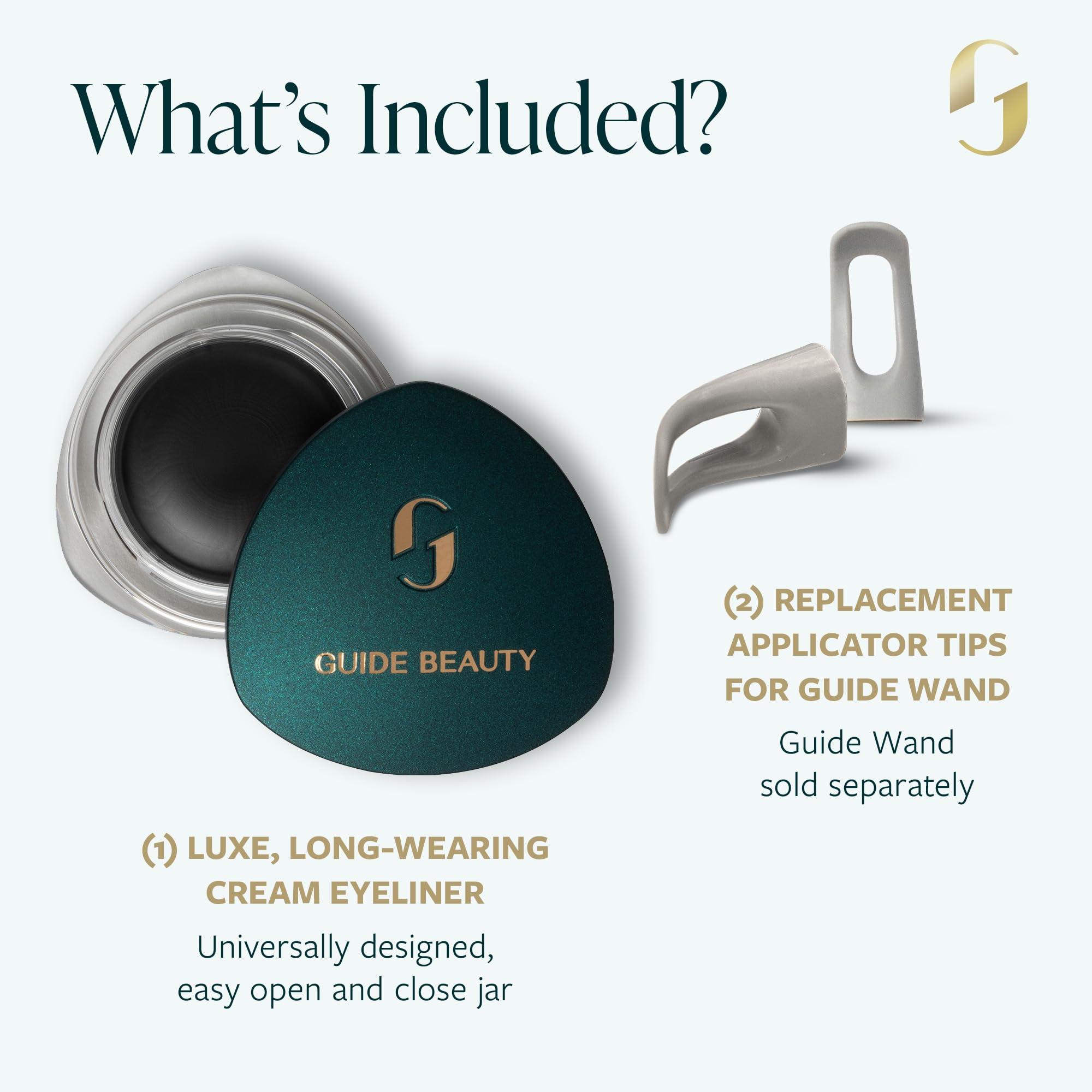 Guide Beauty GUIDE Beauty GUIDE Line Luxe Long-Wear Black Eyeliner Cream, Easy Tightlining & Winged Make-up, 0.14 oz (Black)