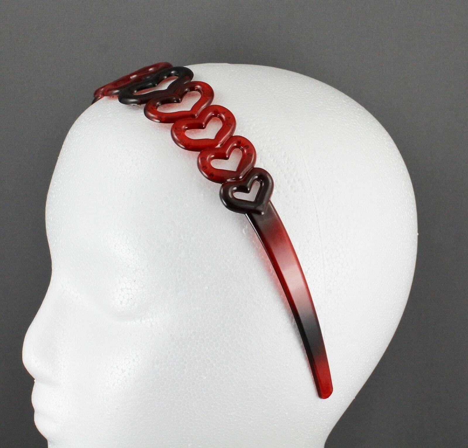 Wholesale Fashion HairClip Brown Headband Hearts Plastic 1 5/16" Wide Headband Hair Band Accessory Fashion hair Accessories for Women