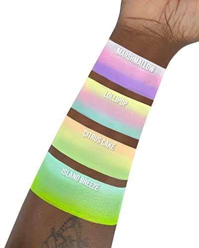 Gavissi Gavissi Beauty 3 Color Split Cake Retro Liner, Face & Body Paint Palette - Water Activated, Eyeliner, Aqua Graphic Liner, Professional SFX Makeup, Special Effects, 8g (Citrus Cake)