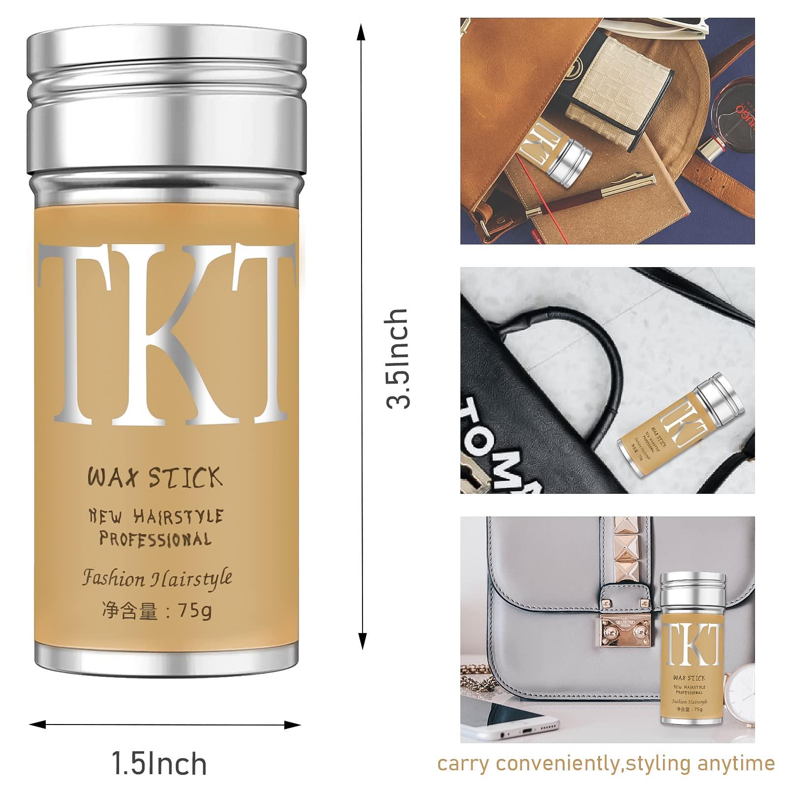 VOLLUCK VOLLUCK Light Pink Temporary Hair Dye Wax + Hair Wax Stick for Wigs + 4 PCS Edge Brushes Hair Styling Comb Set