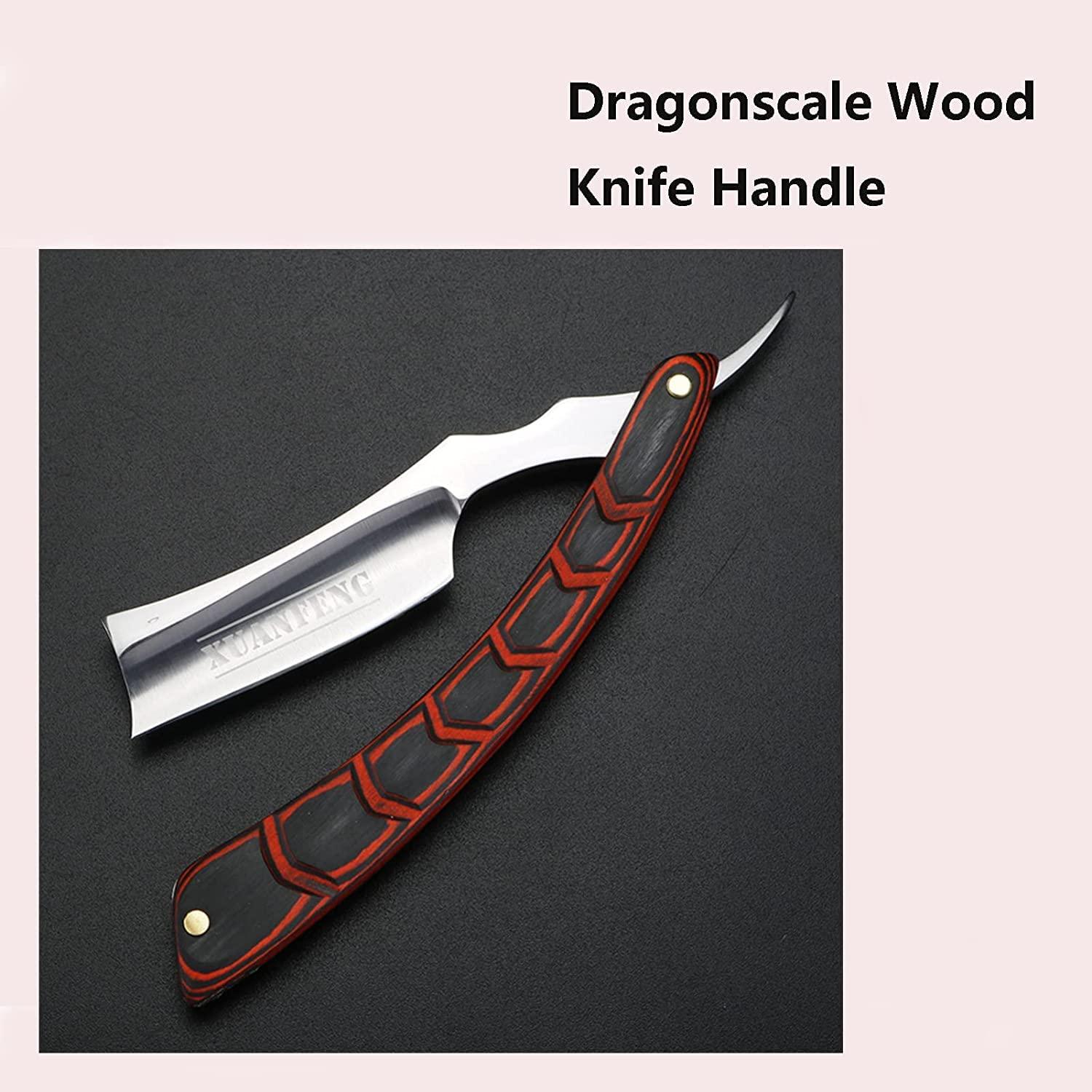 Ralsko Straight Razor Kit,Best Straight Razor, Shave Ready Straight Edge Razor, Brush, Strop+Soap,Japanese Steel+Ebony Straight Razor for Men, Complete Straight Razor Shaving Kit, Great Gift,A