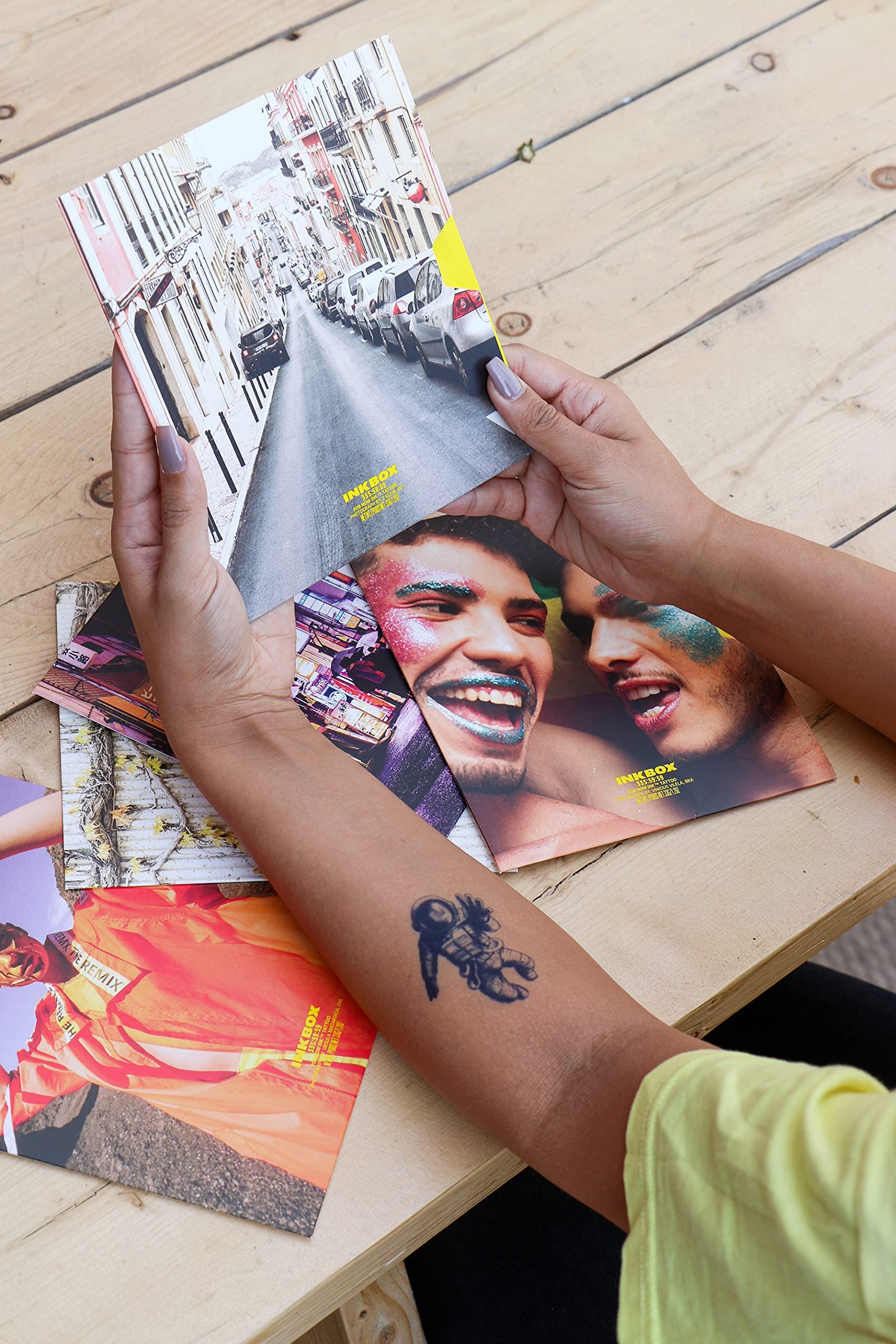 inkbox Inkbox Temporary Tattoos, Semi-Permanent Tattoo, One Premium Easy Long Lasting, Water-Resistant Temp Tattoo with For Now Ink - Lasts 1-2 Weeks (Black)