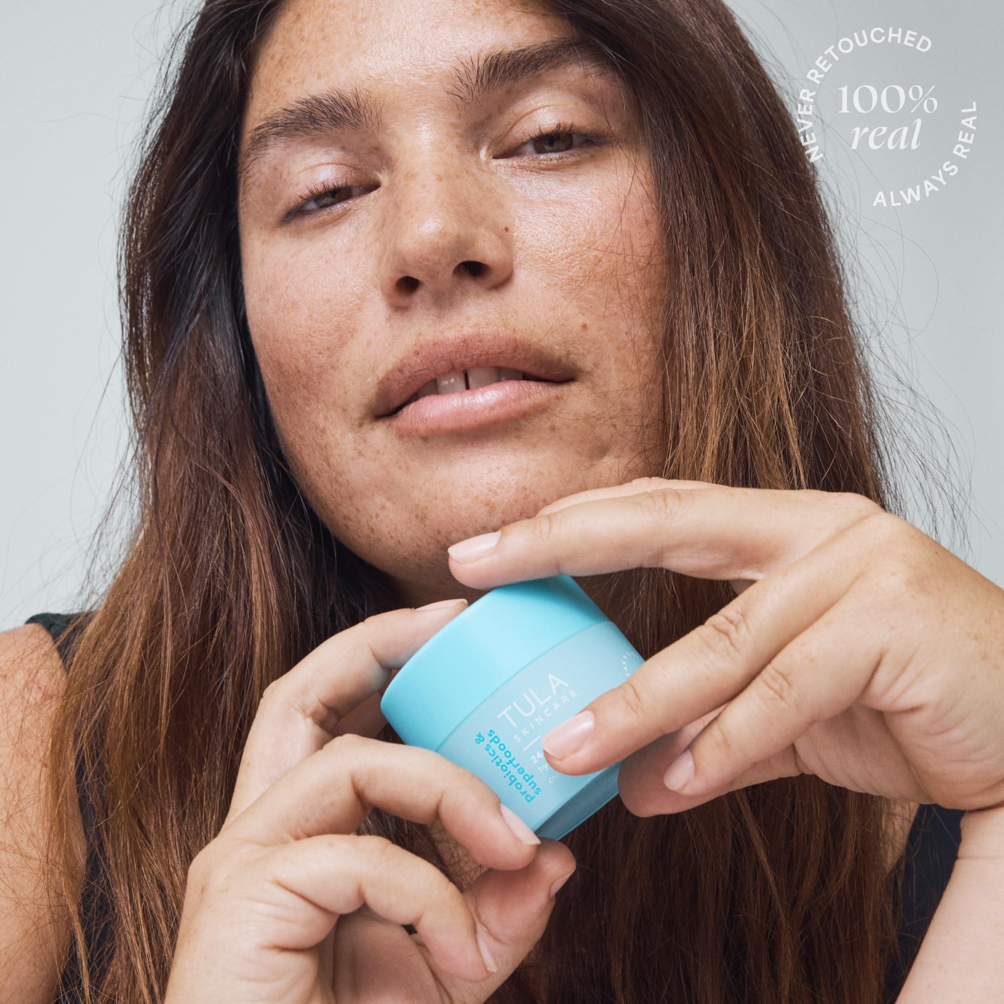 TULA TULA Skin Care 24-7 Hydrating Day & Night Cream - Supersize, Anti-Aging Moisturizer for Face, Contains Watermelon & Blueberry Extract, 3.4 oz.