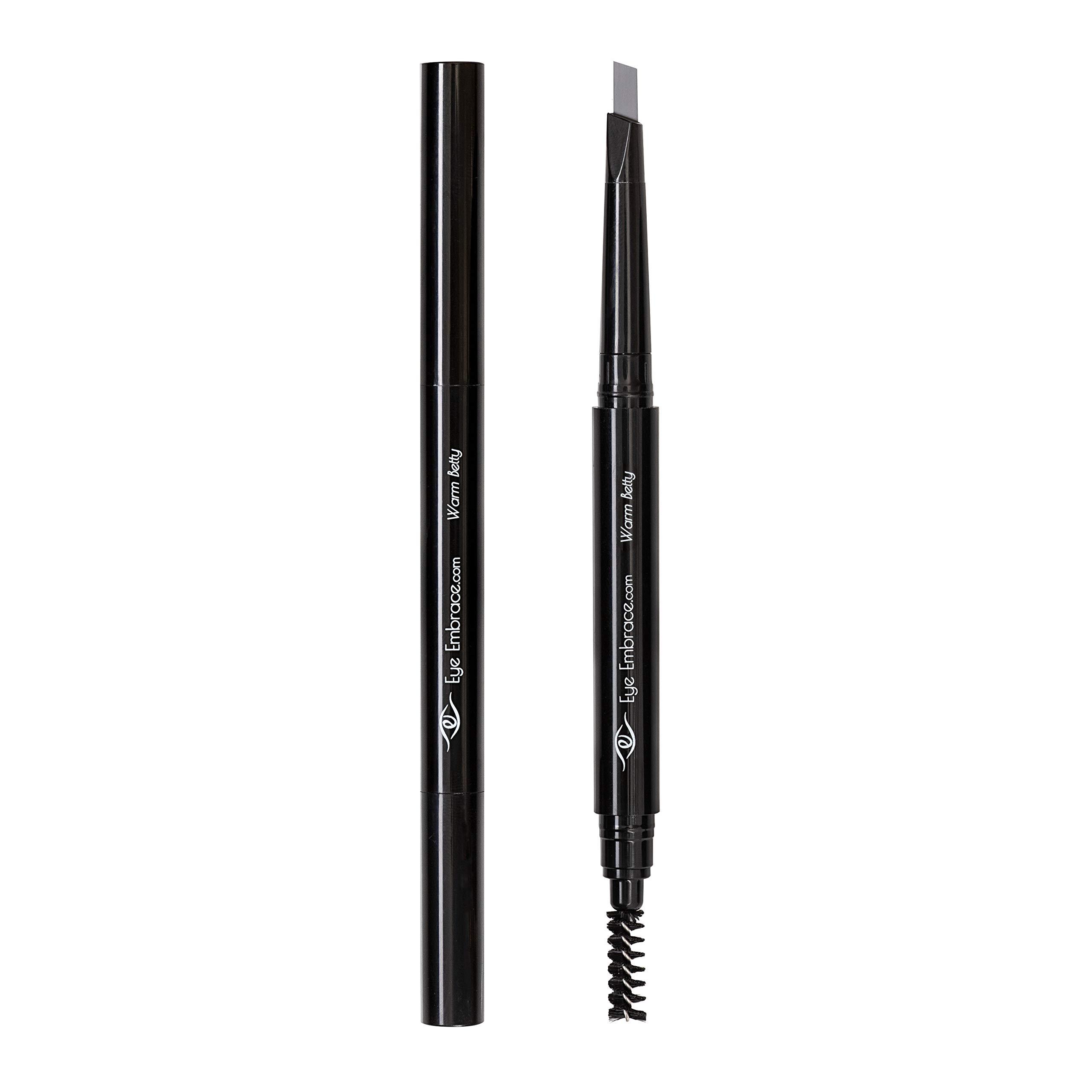 Eye Embrace Eye Embrace Warm Betty: Light Gray Eyebrow Pencil – Waterproof, Double-Ended Automatic Angled Tip & Spoolie Brush, Cruelty-Free