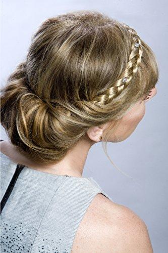 HairDiamond Italia HairDiamond Italia Human/Fiber Hair Braid Headband with Swarovski Crystals - CARAMEL