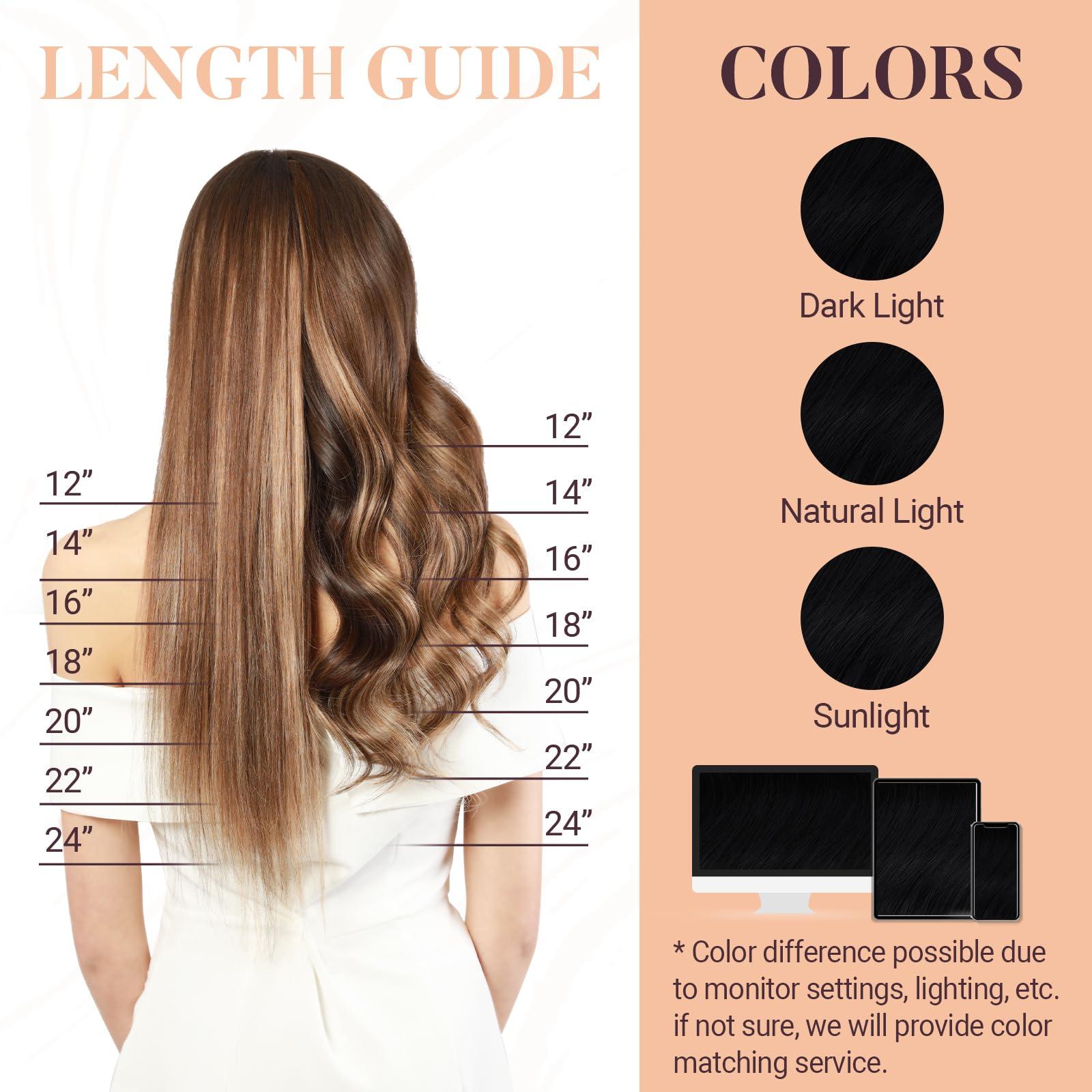 MAXITA MAXITA Microlink Hair Extensions Human Hair, Micro Bead Hair Extensions Virgin Human Hair, 50g/50 Strands/Pack,