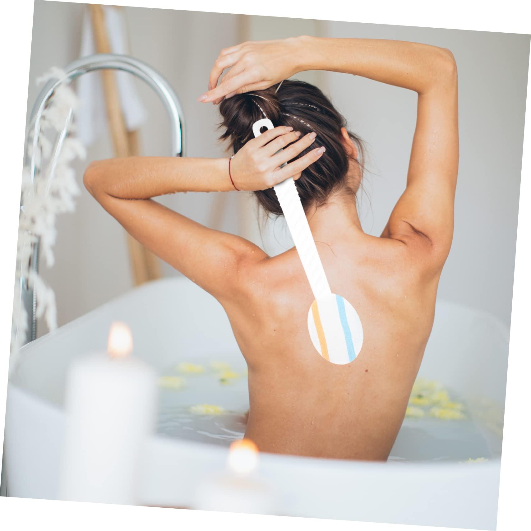 WOONEKY WOONEKY 1pc Bath Brush Bathing Massage Brush Natural Bristle Shower Brush Body Cleaning Brush Shower Cleaning Scrubber Body Brush Cleaner Body Scrubber Bath Scrubber Water Dipper Nylon Fur