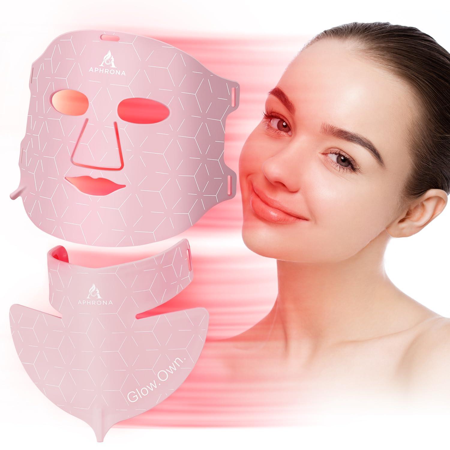 Aphrona Aphrona FDA Cleared Acne Removal Wrinkle Reduction Skin Care Mask | LED Light Therapy Red light Blue light | Glowing Skin Photo Facial (3 color)