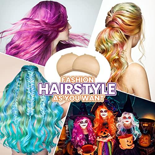 MORGLES MORGLES Wig Caps, 20pcs Stocking Stretchy Nylon Nude Wig Caps For Women Man-Light Brown