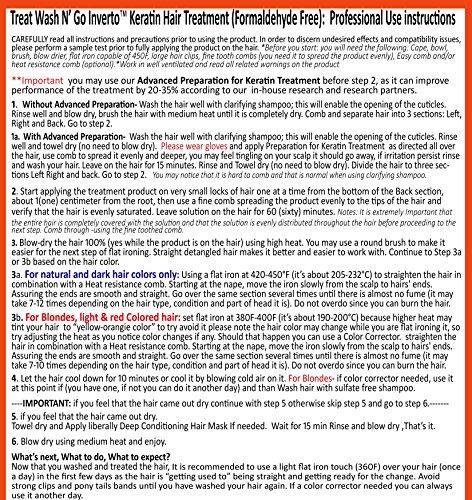 INVERTO REVOLUTION INVERTO Brazilian Keratin Hair Treatment Formaldehyde Free 120ml with Clarifying Shampoo Set Instant Results by Keratin Research