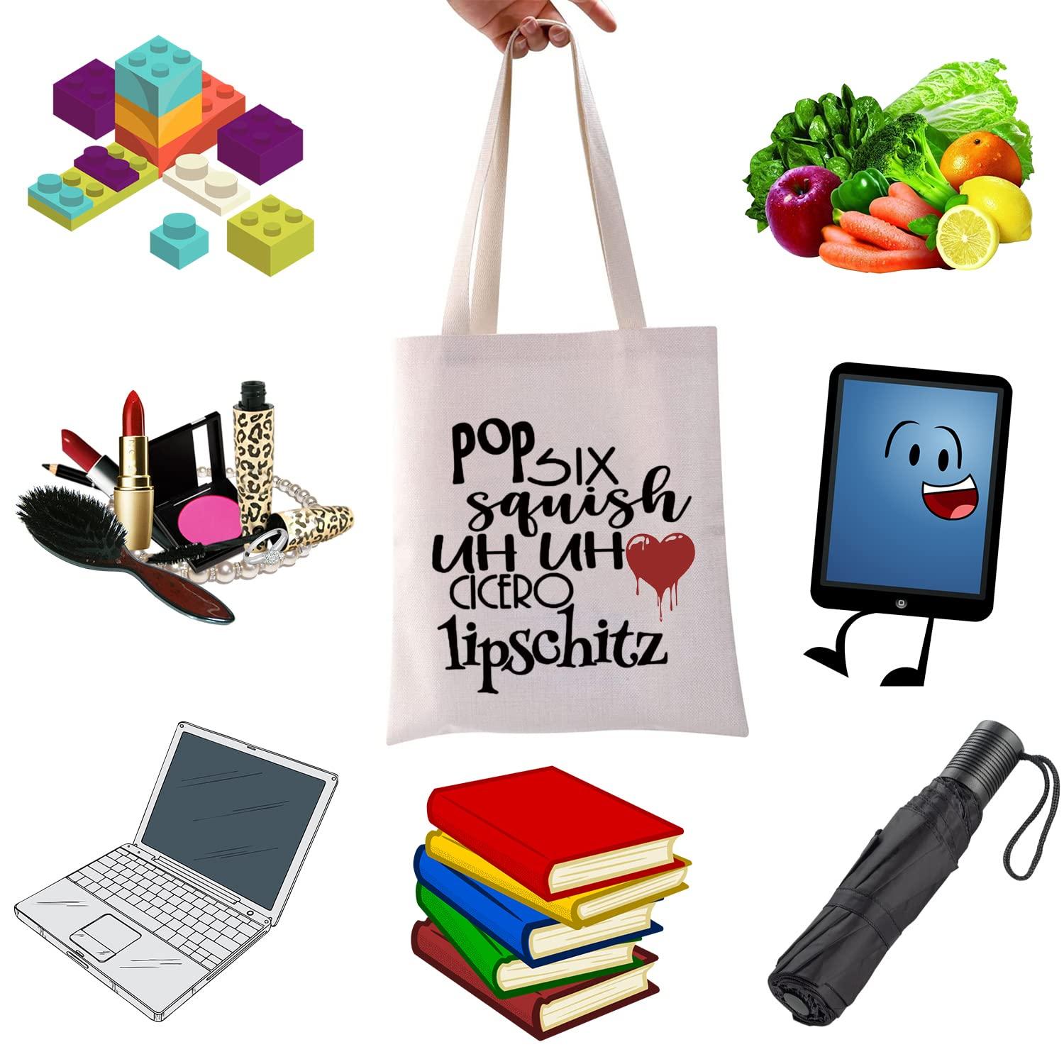 WCGXKO WCGXKO Chicago Musical Inspired Gift Six Squish Uh Uh Cicero Lipschitz Zipper Pouch Cosmetic Bag (POP SIX tote)