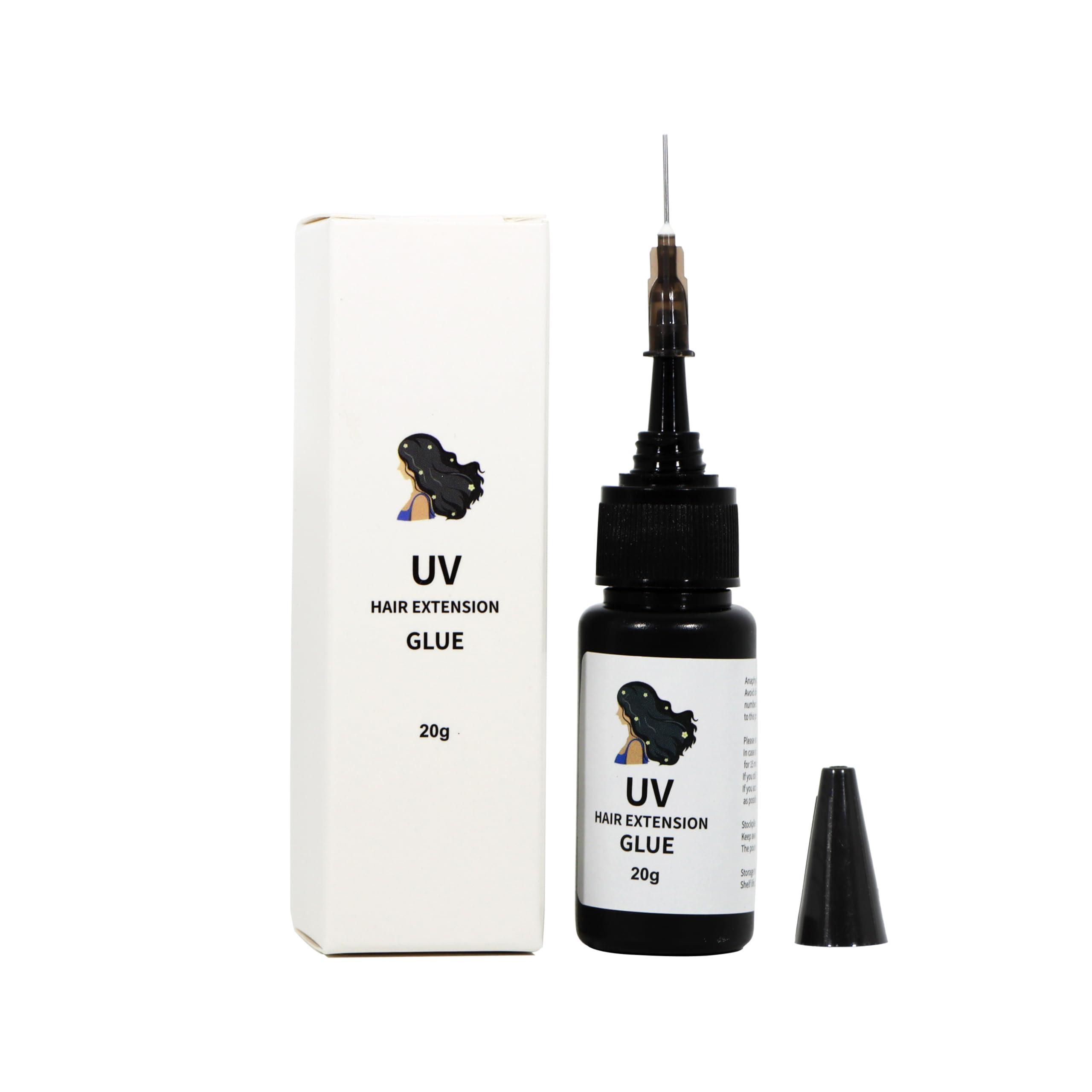 Lhbxthk Lhbxthk Hair Extensions Glue,UV Hair Extensions Glue Fast Curing Glue for Human Hair Extension