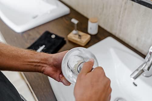 Tatara Tatara Masamune Shaving Brush | Classic Shaving Brush | Eco-Firendly | Stainless Steel (Finest Badger, Dark)