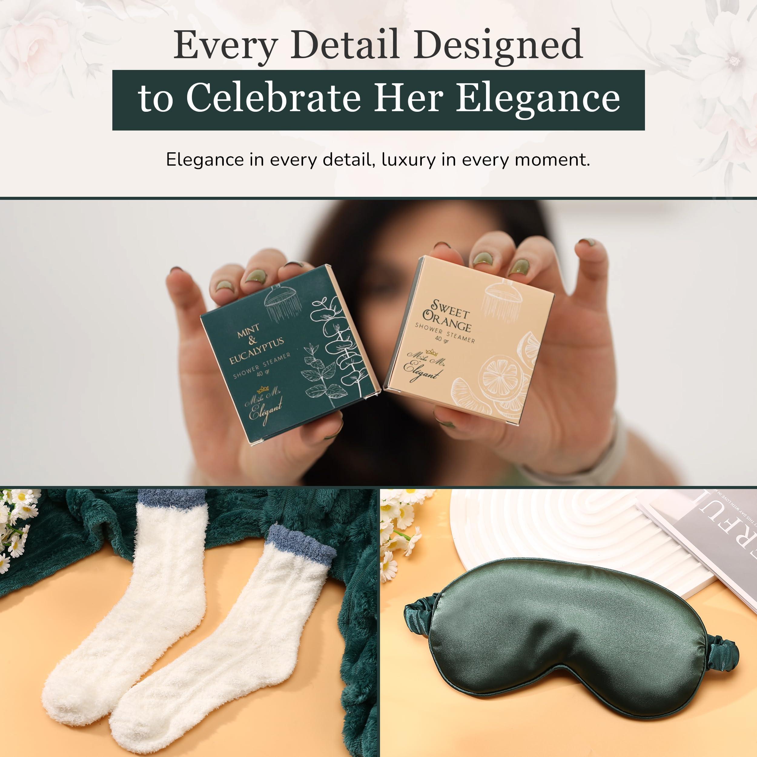 MAKE ME LGANT MAKE ME ELEGANT Spa Gift Baskets for Women, Luxury Self Care Package Happy Birthday, Mothers Day Gifts Box, Unique Designs Satisfying Gift Cards for Womens, Express Elegance and Aristocratic Charm