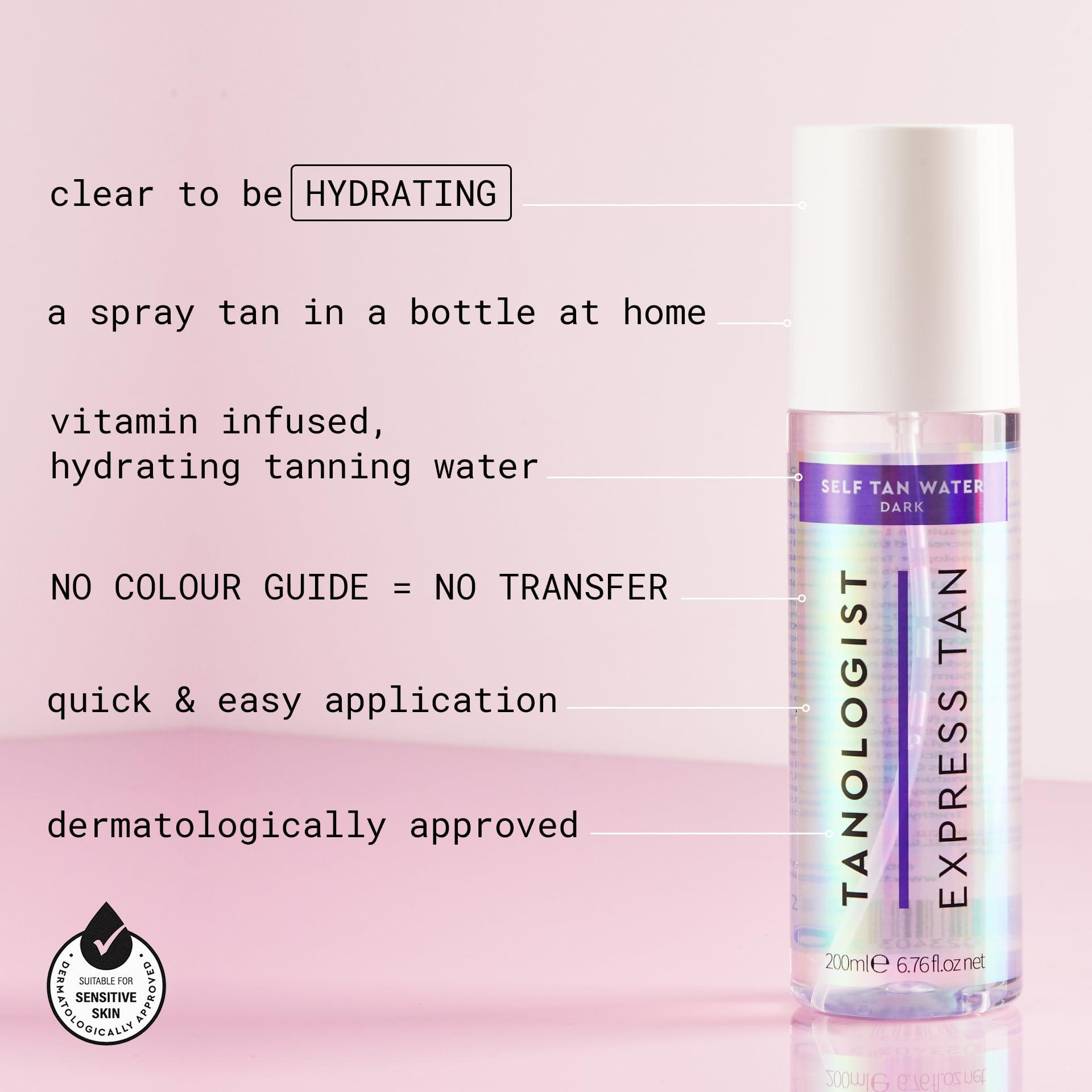 Tanologist Tanologist Express Dark Self Tan Water, 6.76 fl.oz/ 200 ml Bottle