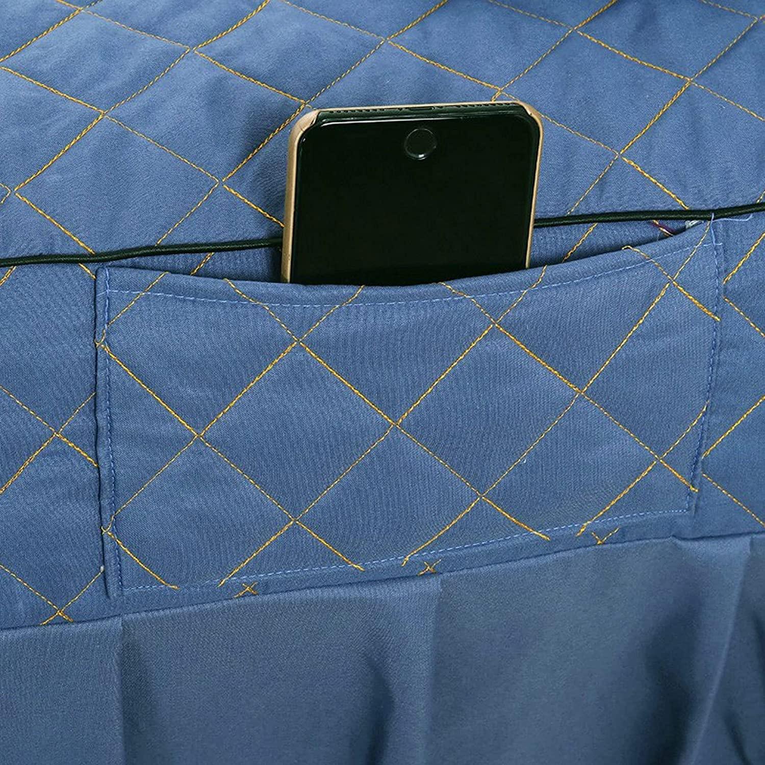 PAGOIAAR PAGOIAAR 4pcs Beauty Salon Bedding Massage Spa Cover Sets Beauty Bedspread 4-Piece Cotton High-end Simple Beauty Salon Massage and Massage Physiotherapy Bedspread Cover(Blue,70 * 180cm)