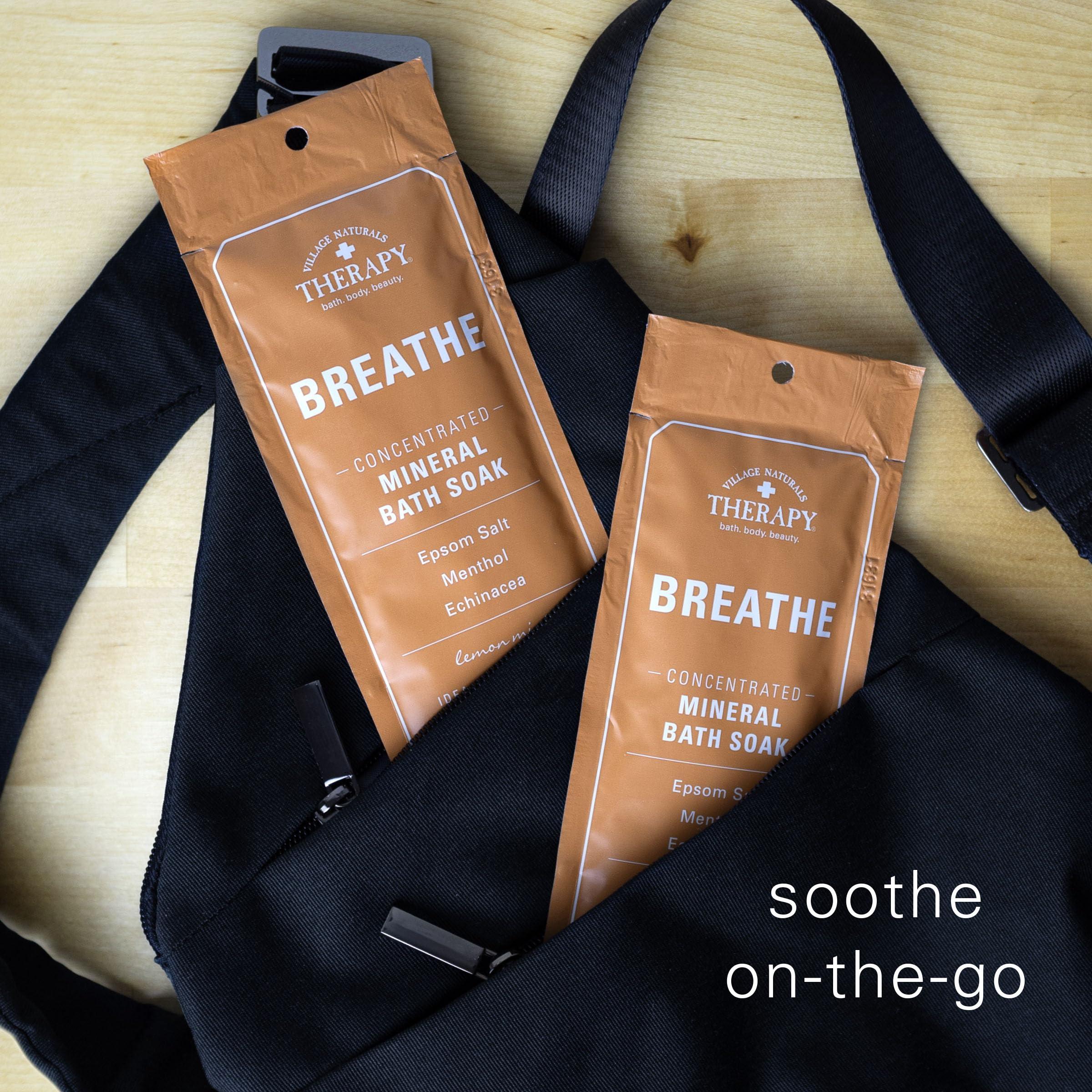 Village Naturals Therapy Village Naturals Therapy Breathe Concentrated Mineral Bath Soak, Lemon Mint, 2 Oz, Pack of 12