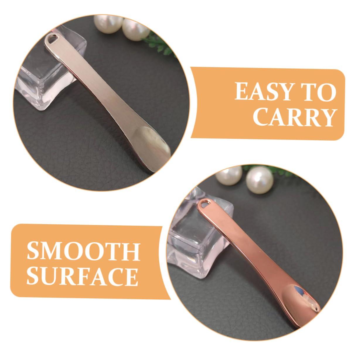 Gatuida Gatuida Cosmetic Spatula Makeup Scoop Spoons 3 Pack Face Cream Spatula Skincare Beauty Tool Cream Applicator Women\'s Cosmetics Spoon Zinc Alloy Makeup Spatulas