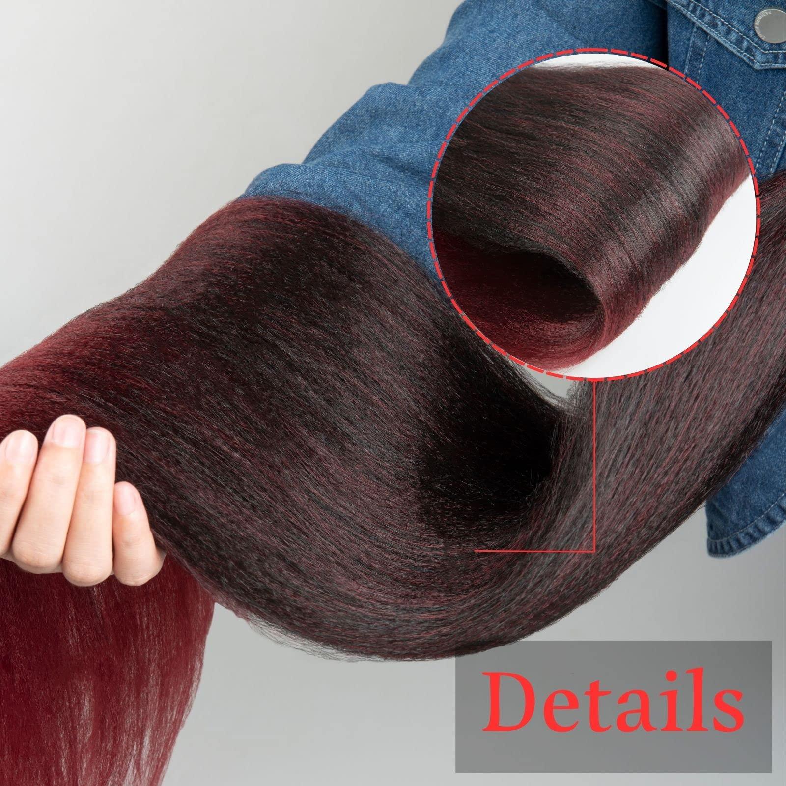 DAN NING DAN NING Pre-stretched Braiding Hair,Silky Braid Hair Extensions, Itch Free Crochet Twist Hair Braids, Yaki Texture Original Braiding Hair Pre Stretched(20\'\'-8 packs, 1bburg)