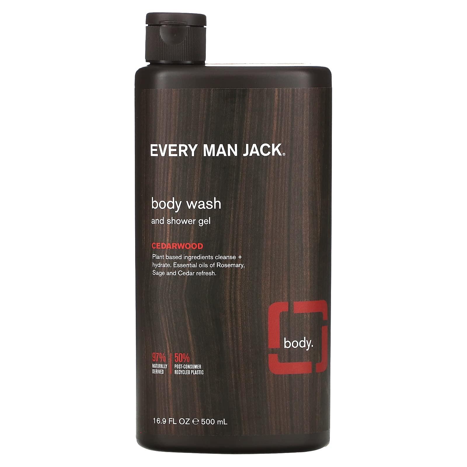 Every Man Jack Every Man Jack Body Wash and Shower Gel Cedarwood, 16.9 Ounce