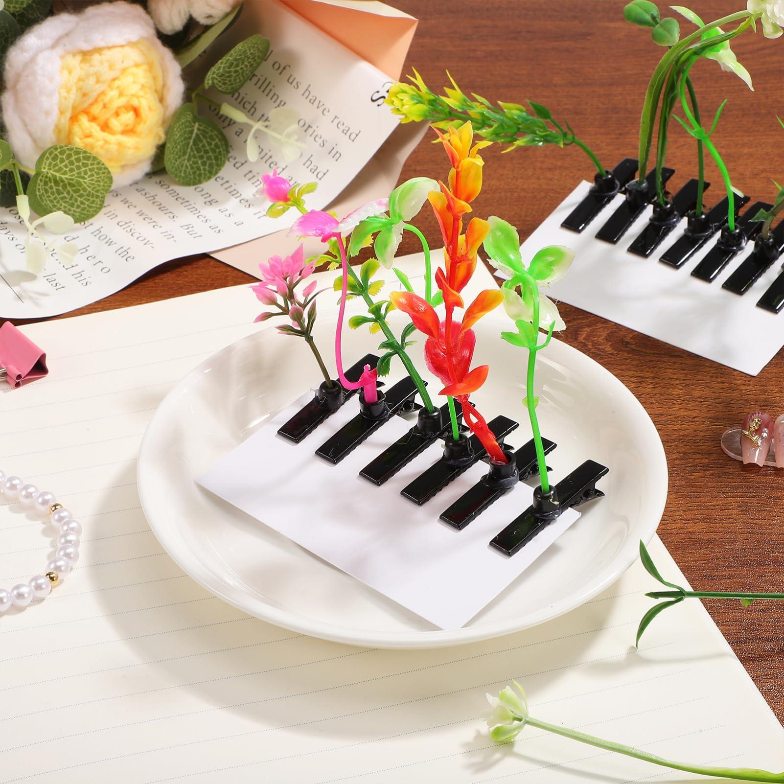 Beaupretty Beaupretty 20 Pieces Sprout Hair Clips Mixed Style Plant Hair Clips Sprout Clips Flower Butterfly Mushroom Hair Accessories for Women Girls