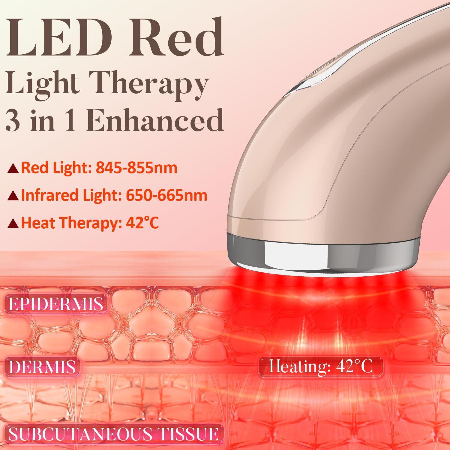 Uaike Red Light Therapy for Face - Uaike LED Red Light Therapy Device for Face - Skin Tightening Machine for Anti Aging,Wrinkle Removal,Face Lift,Skin Rejuvenation - Face Massager for Face