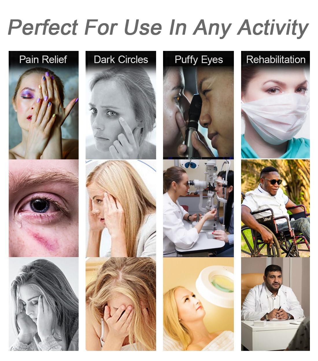 GELMAY Under Eye Patches for Puffy Eyes, Reusable Ice Gel Eye Pad Cooling Eye Patch Hot Cold Therapy Eye Mask 8 Pack