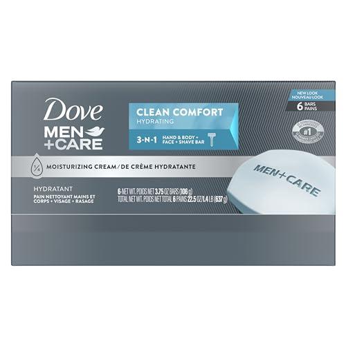 DOVE MEN + CARE DOVE MEN + CARE Body Soap and Face Bar to Hydrate Skin Clean Comfort More Moisturizing Than Bar Soap 3.75 oz 6 Bars