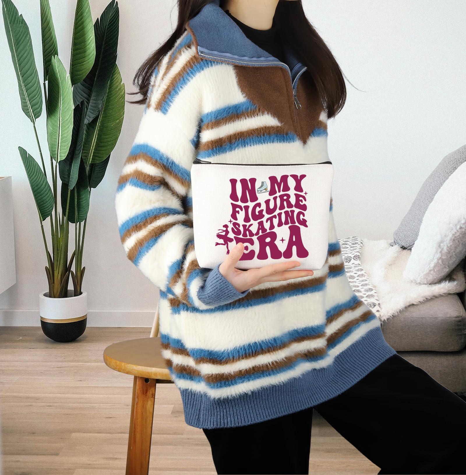 ENSIANTH ENSIANTH Figure Skating Team Gift In My Figure Skating Era Cosmetic Bag Ice Skating Gift Skate Lover Gift Skater Makeup Bag (Figure Skating MU)