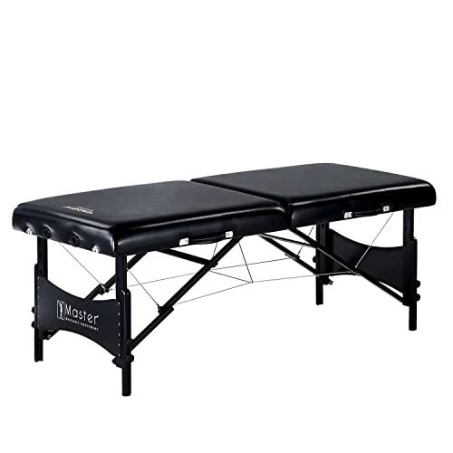 Master Massage Master Massage 30" Galaxy Professional Portable Massage Table Package with Accessories in Black - Memory Foam Cushioning - Tattoo Table- Spa Salon Beauty Facial Bed