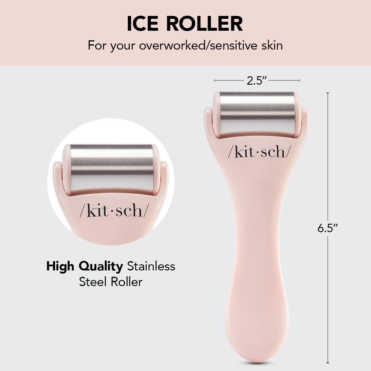 Kitsch Kitsch Ice Face Roller Skin Care - Facial Rollers for Eye Puffiness, Cold Skin Rollers, Lymphatic Drainage Massager, Roller Face for Wrinkles, Migraine Relief - Terracotta