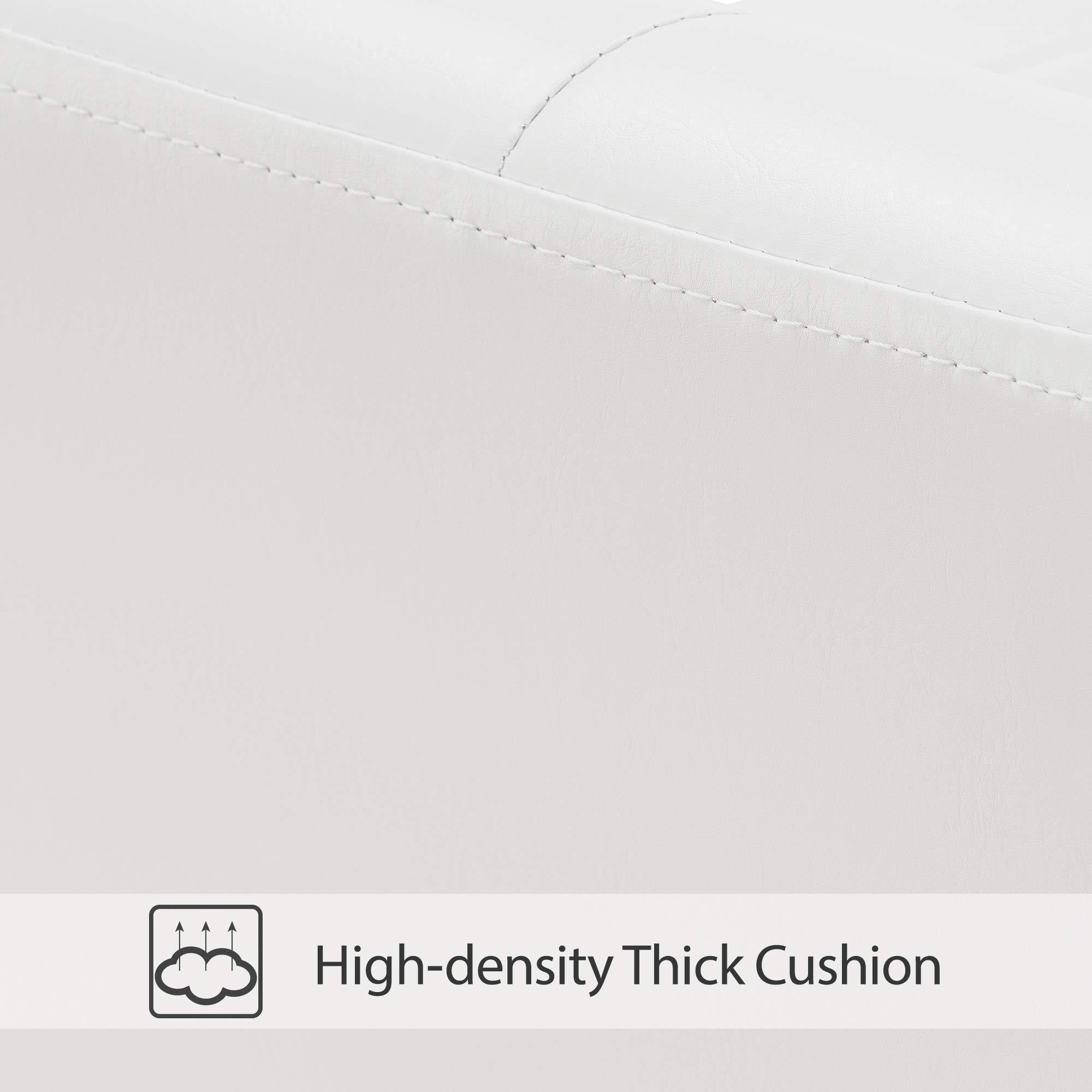 BarberPub BarberPub Salon Chair for Hair Stylist, Hydraulic Barber Styling Chair, Beauty Spa Equipment 8813 (6" Seat Height Adjustment) (White)