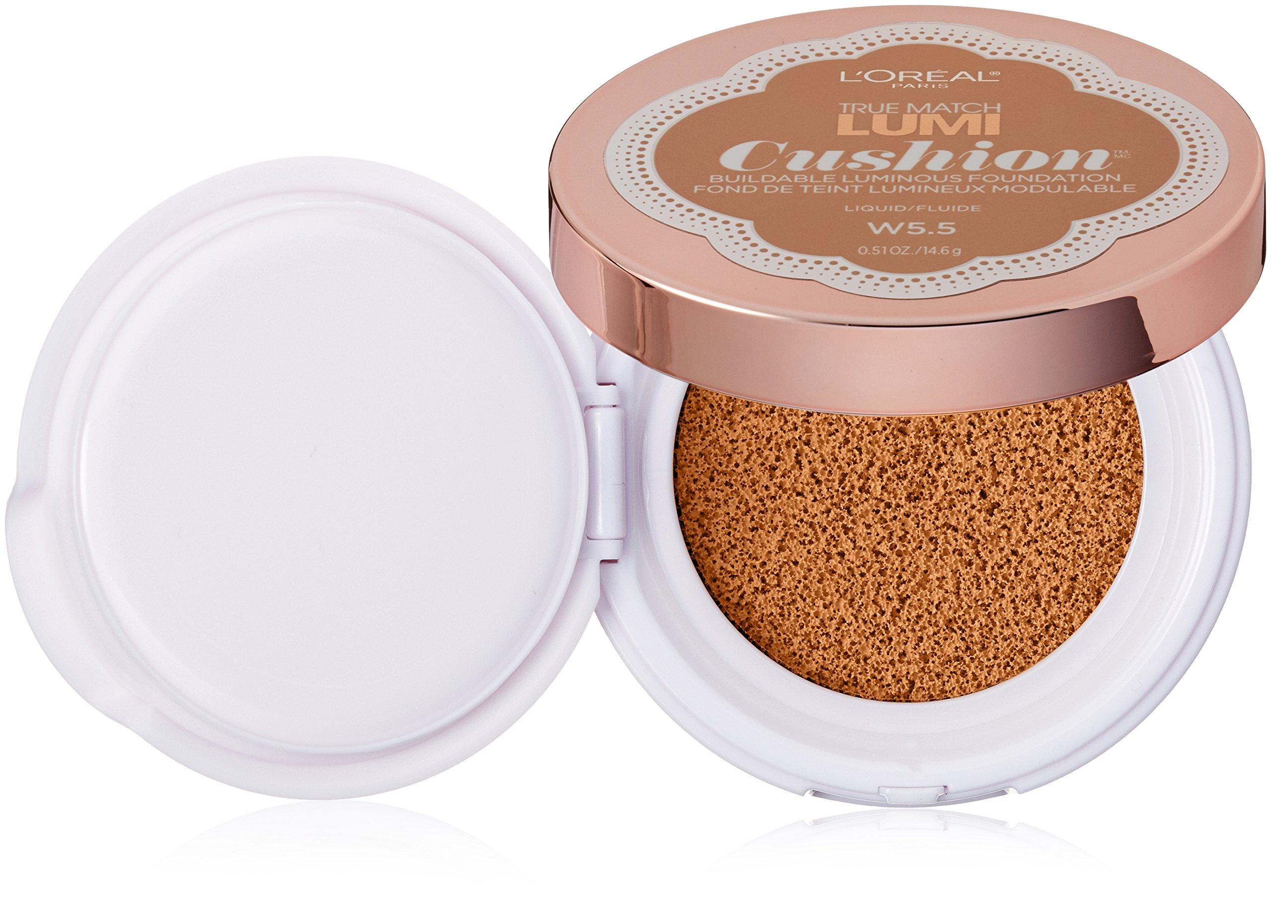 L'Oréal Paris L'Oréal Paris True Match Lumi Cushion Foundation, W5.5 Suntan, 0.51 oz.