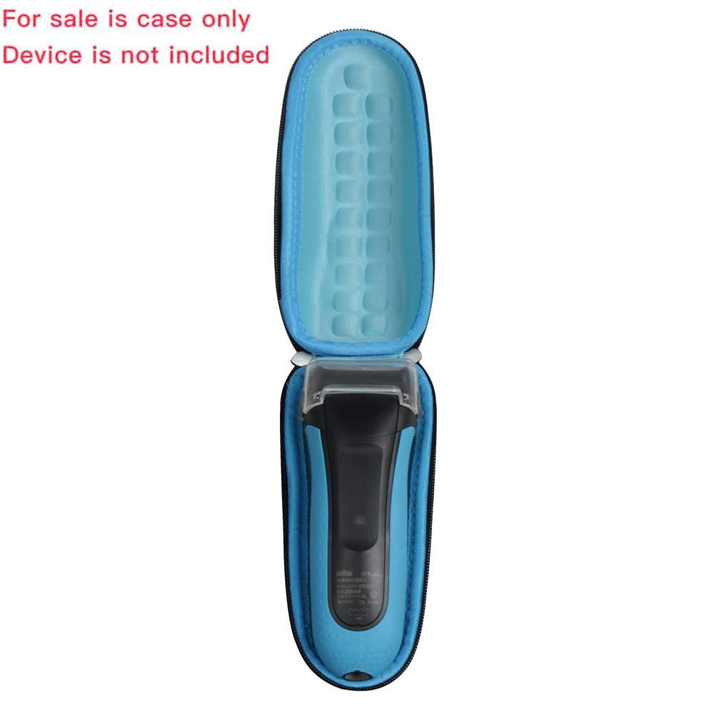 Hermitshell Hermitshell Hard Travel Case for Braun Series 3 3040s 3010BT 3310S 3010S 310S 3070cc Electric Shaver Beard Trimmer (Not Including Charger, Black+Blue)