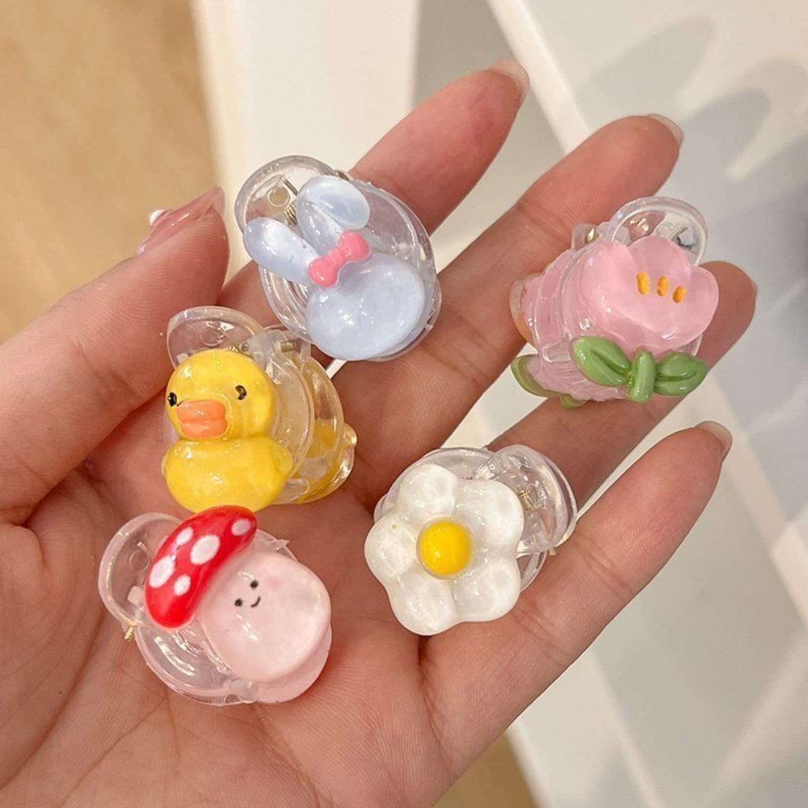NinthAvenue Basics A Pair of Hair Claw Clips,Summer Sweety Cute Hair Clamps Non Slip Strong Hold Barrettes Accessories for Hair Styling Accessories (Egg)
