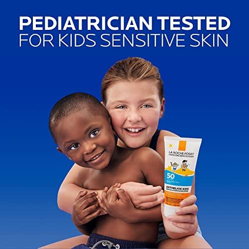 La Roche-Posay La Roche-Posay Anthelios Kids Gentle Lotion Sunscreen SPF 50, Broad Spectrum SPF + Antioxidants, Sunscreen For Kids, Octinoxate & Oxybenzone-Free, Pediatrician Tested, Non Comedogenic, Oil Free