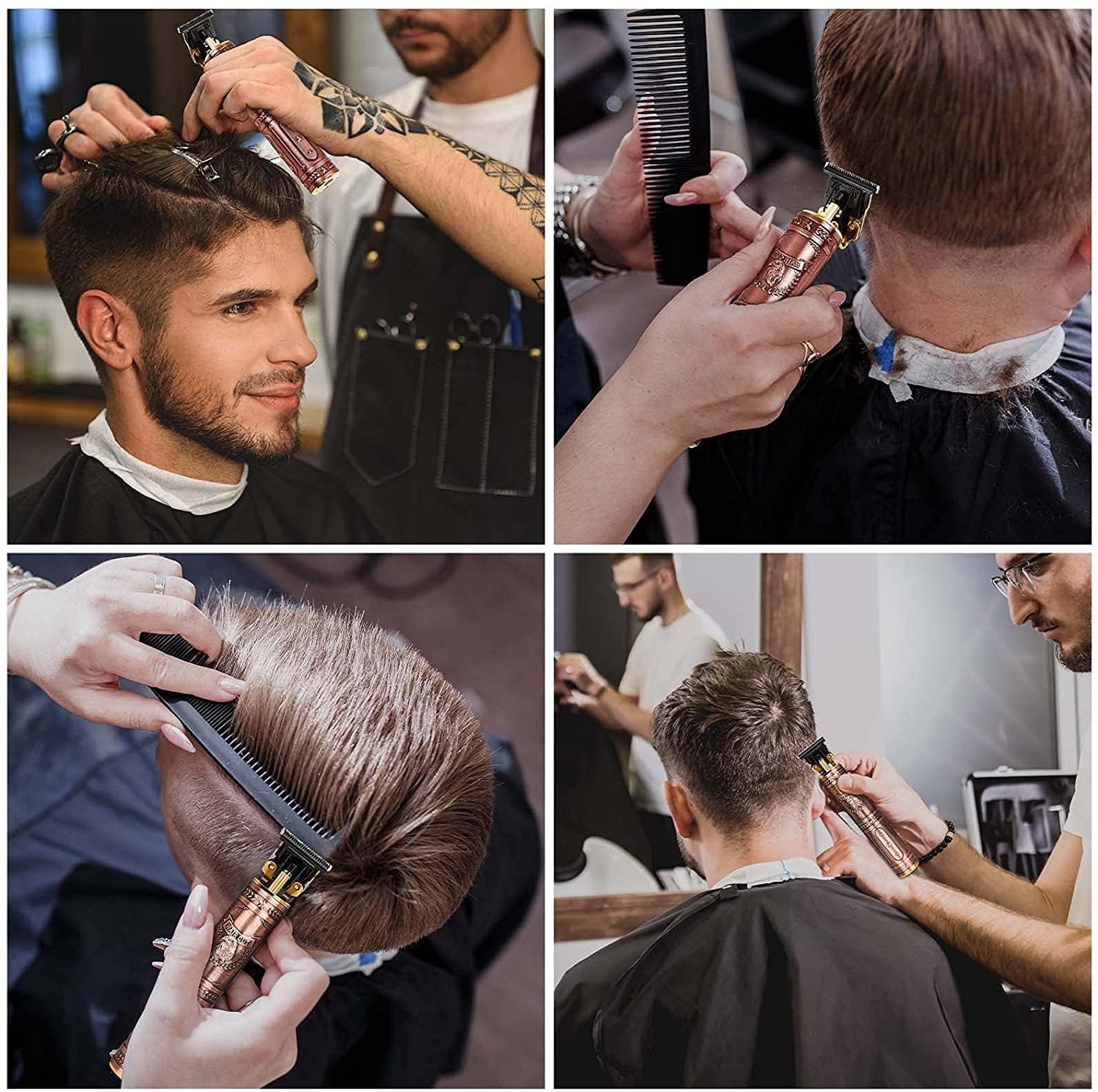 resilient resilient Hair Clippers for Men, Professional Hair Trimmer for Barber, Beard Trimmer for Men, T-Blade Hair Edgers Clippers, Gold Knight Close-Cutting Trimmers, Cordless Clippers for Hair Cutting