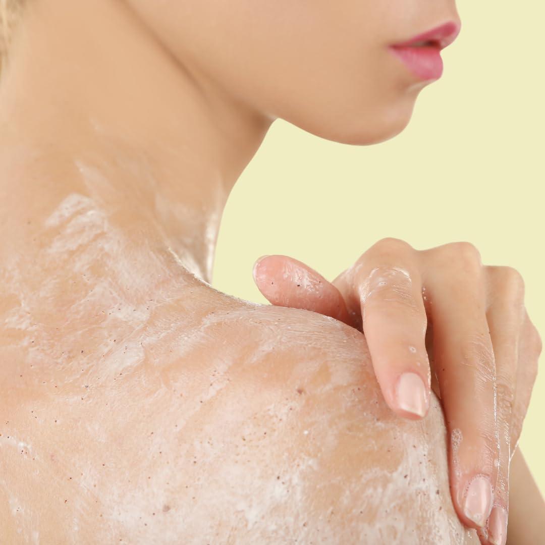 SONSHINE MINERALS Lavender Honey Goat Milk Sugar Scrub - Whipped with Coconut Milk for Silky Smooth Skin; Targets Bumpy Arms & Gentle on Sensitive Skin - Made in USA