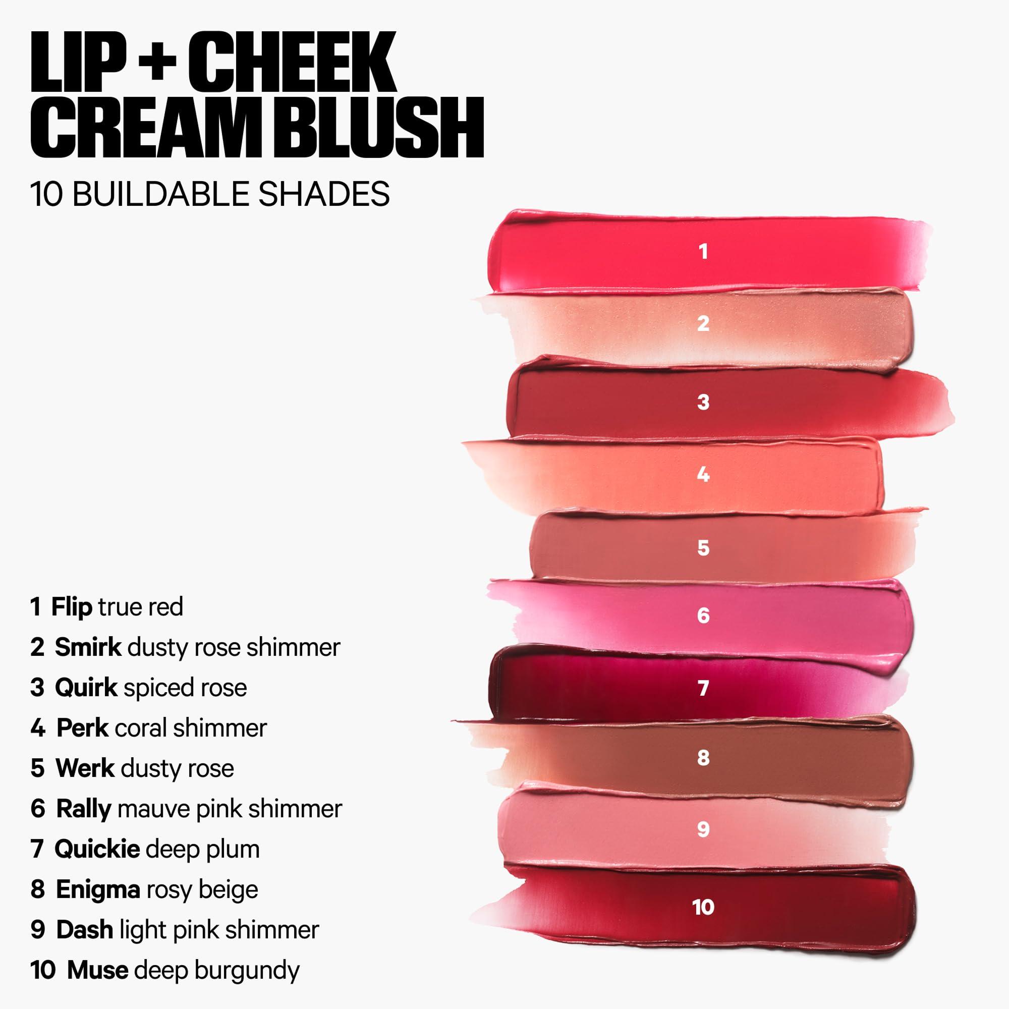 Milk Makeup Milk Makeup Lip + Cheek, Rally (Mauve Pink Shimmer) - 0.21 fl oz - Cream Blush & Lip Color - Buildable & Blendable - 1,000+ Swipes Per Stick - Non-Comedogenic - Vegan, Cruelty Free